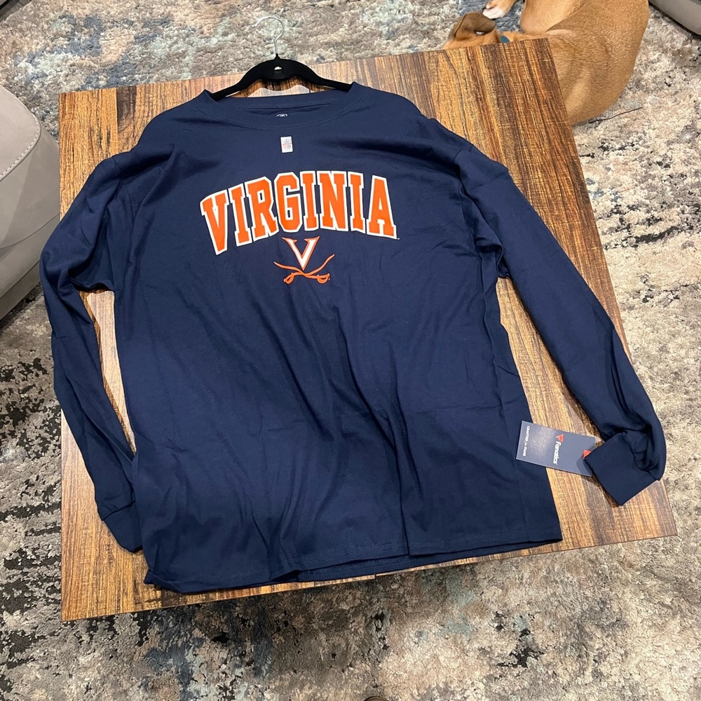 NWTs Unisex Top of the World Virginia Cavaliers Navy Long Sleeve Tee